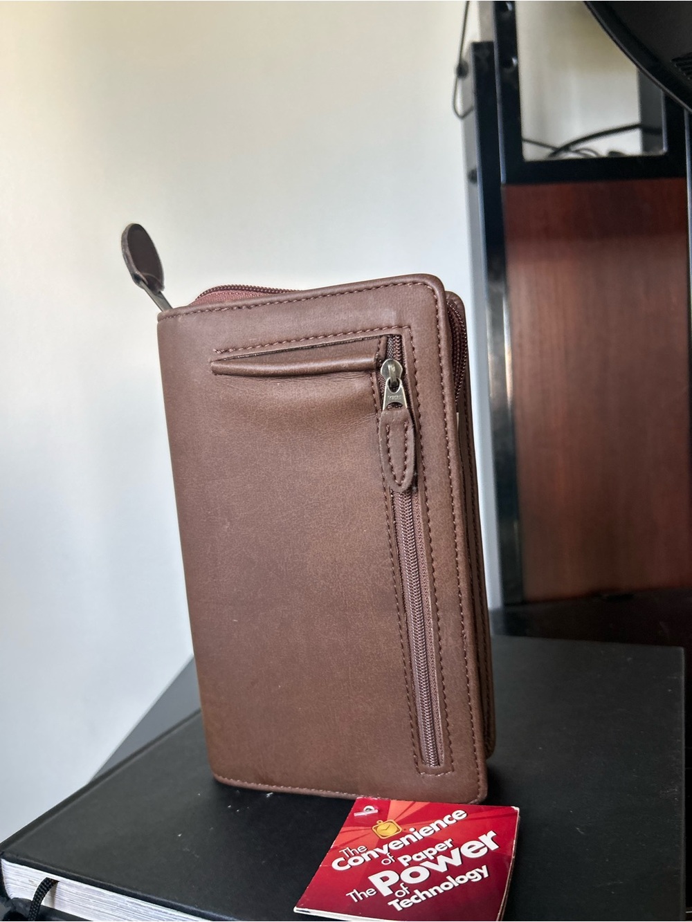 Daytimer handheld computer wallet Brown Travel Organizer nwt